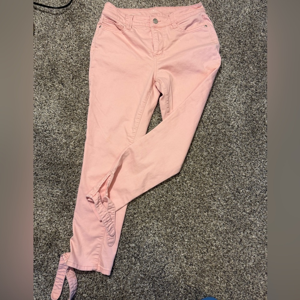 St John's Bay Skinny Leg Pink Jeans